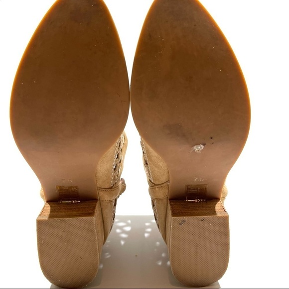 Jeffrey Campbell Taggart Suede Open Weave Pull On Bootie 7.5 Like New! - Picture 9 of 15